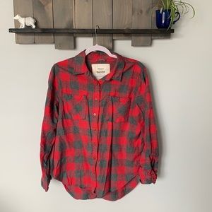 Oversized plaid shirt